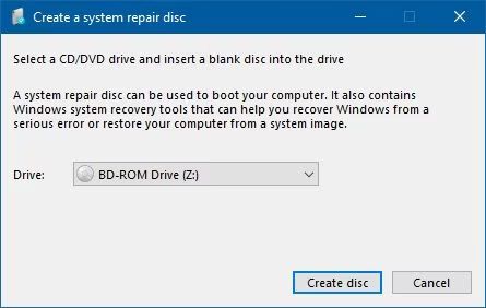 Do you need to create a system repair disc