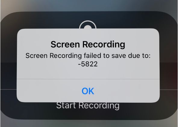 Why is my screen recording failing to save