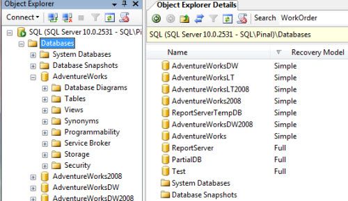How do I check if a database is in recovery mode SQL Server