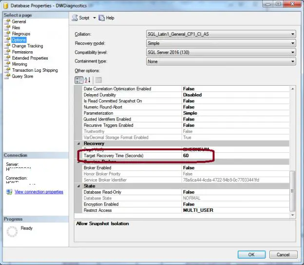 How to check in recovery database SQL Server