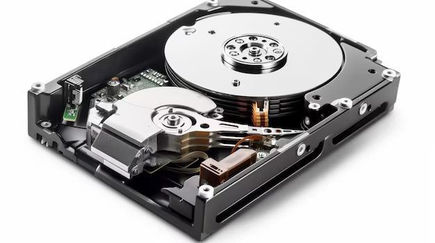 How does a hard disk or hard drive store data by means of field