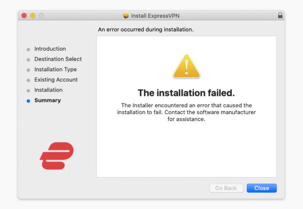 How do you fix the installer has encountered an error Mac