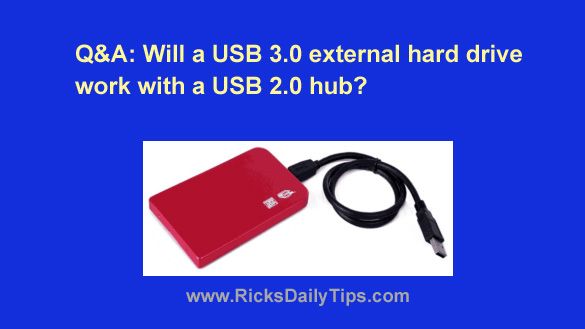 Will USB 3 hard drive work with USB 2 port