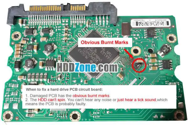 How do I know if my hard drive circuit board is bad