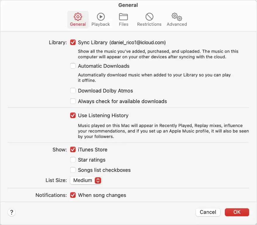 How do I enable sync library in Apple Music