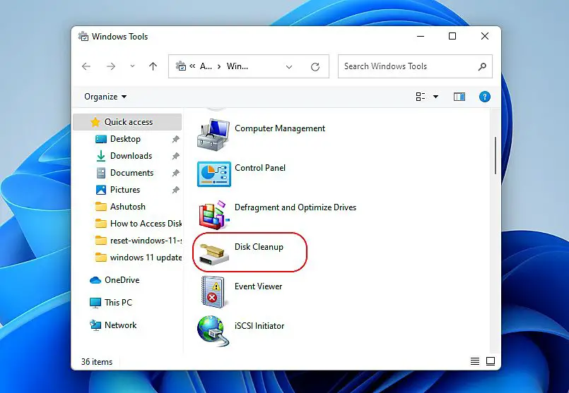 How do I do a Windows Disk Cleanup