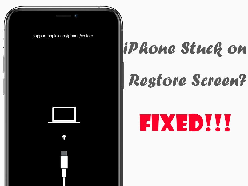 How do I get rid of iPhone Restore screen