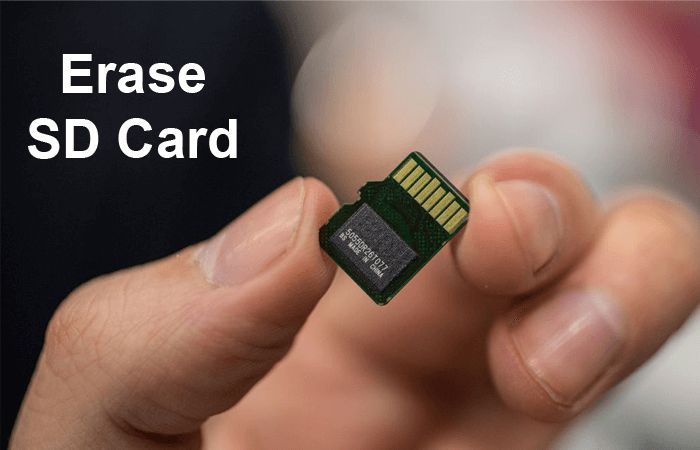 How do you securely erase an SD card