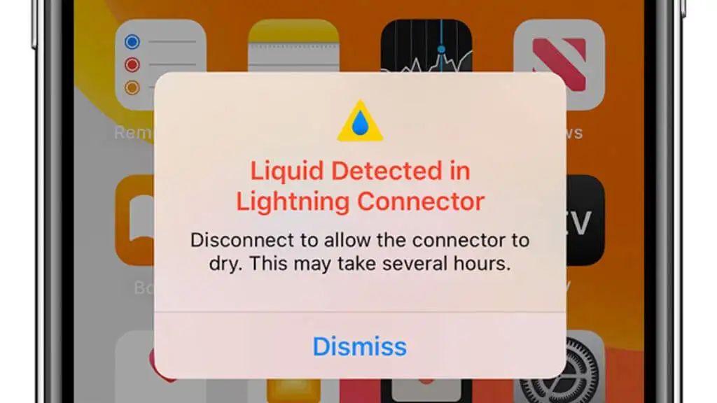 Why my iPhone 13 says water detected in the connector