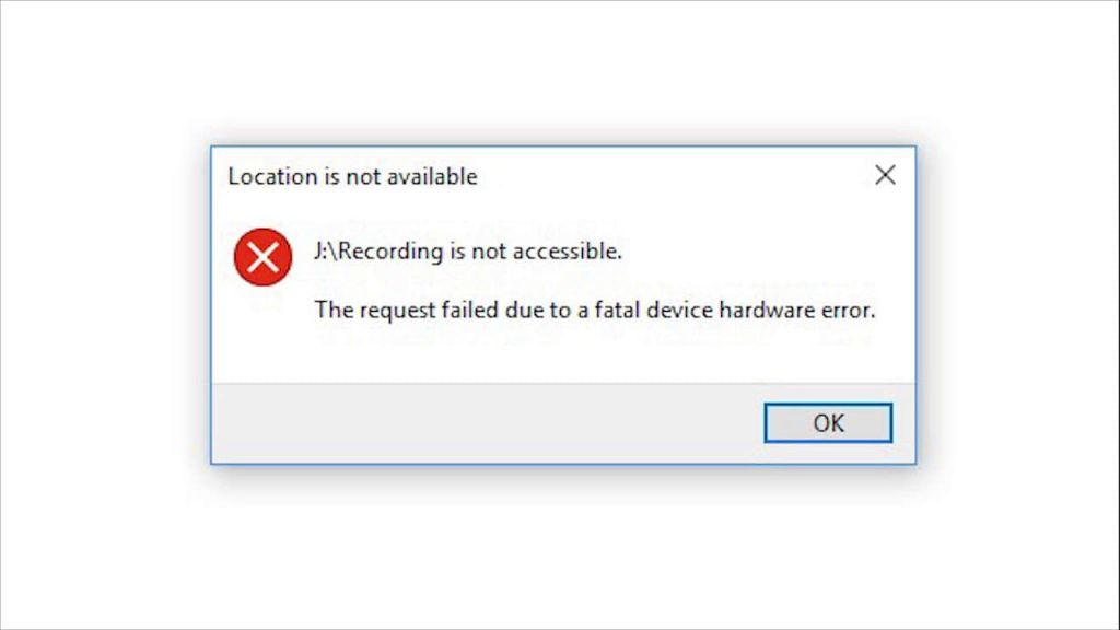 What is the fatal device error on a hard drive