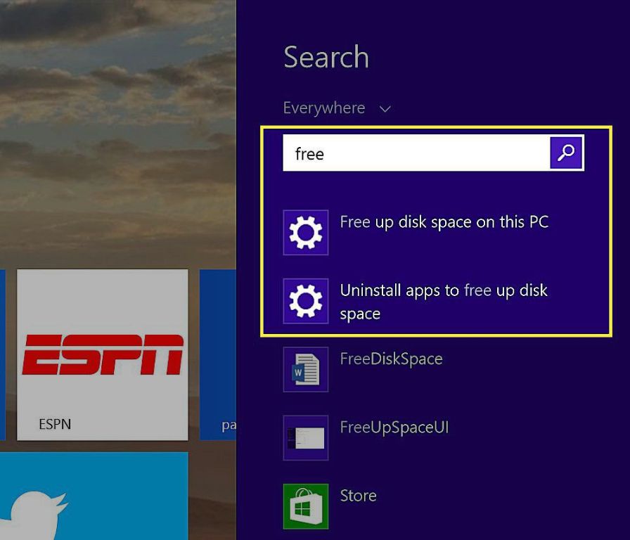 What is taking up space on my PC Windows 8