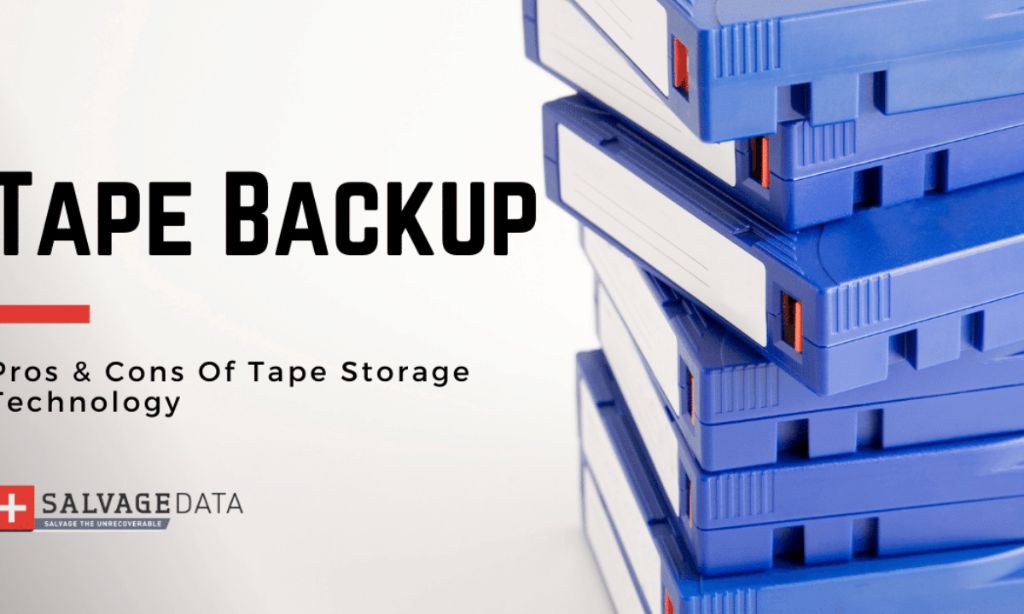 What is a disadvantage of the tape storage device