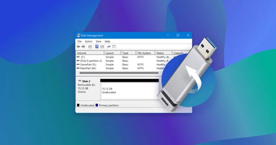 How do I fix an unallocated USB drive