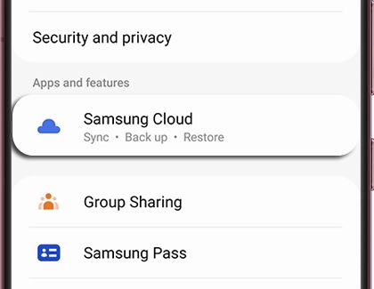 How do I recover my Samsung Cloud