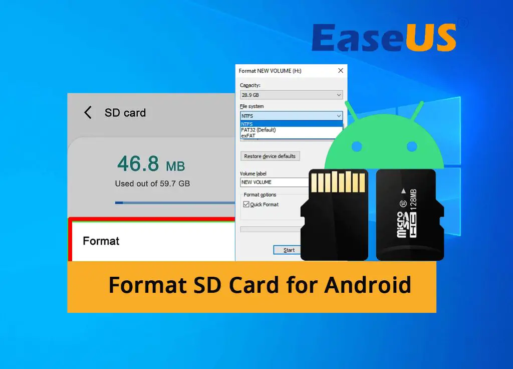 How to format SD card exFAT on Android