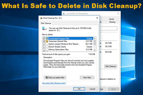 Is Disk Cleanup safe to run