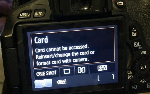 Why is my SD card saying card Cannot be accessed