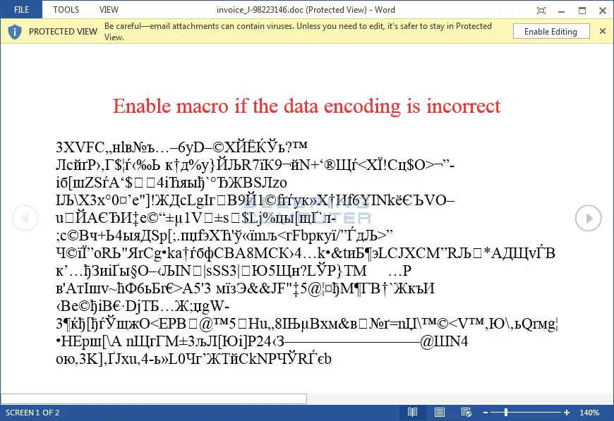 What is an example of Locky ransomware