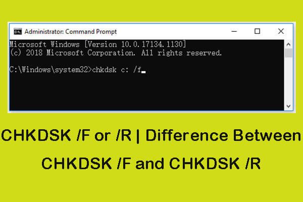Which is better CHKDSK R or F