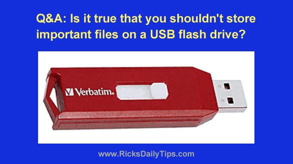How reliable are USB flash drives for long term storage