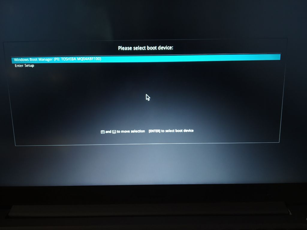Why is my Windows asking me to select boot device when I turn on