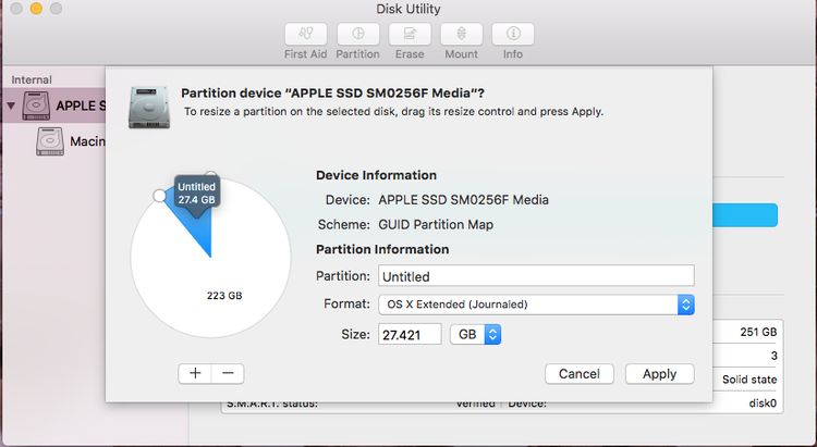 How do I get my Mac hard drive back to one partition