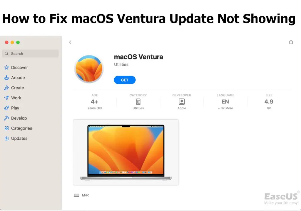 Why can't I update my Mac Ventura